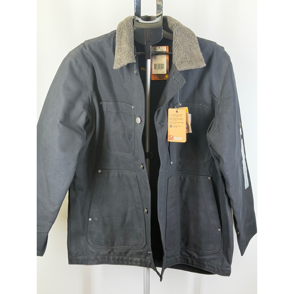 Carhartt Full Swing Chore Coat Mens Large Black Duck Jacket  NWT